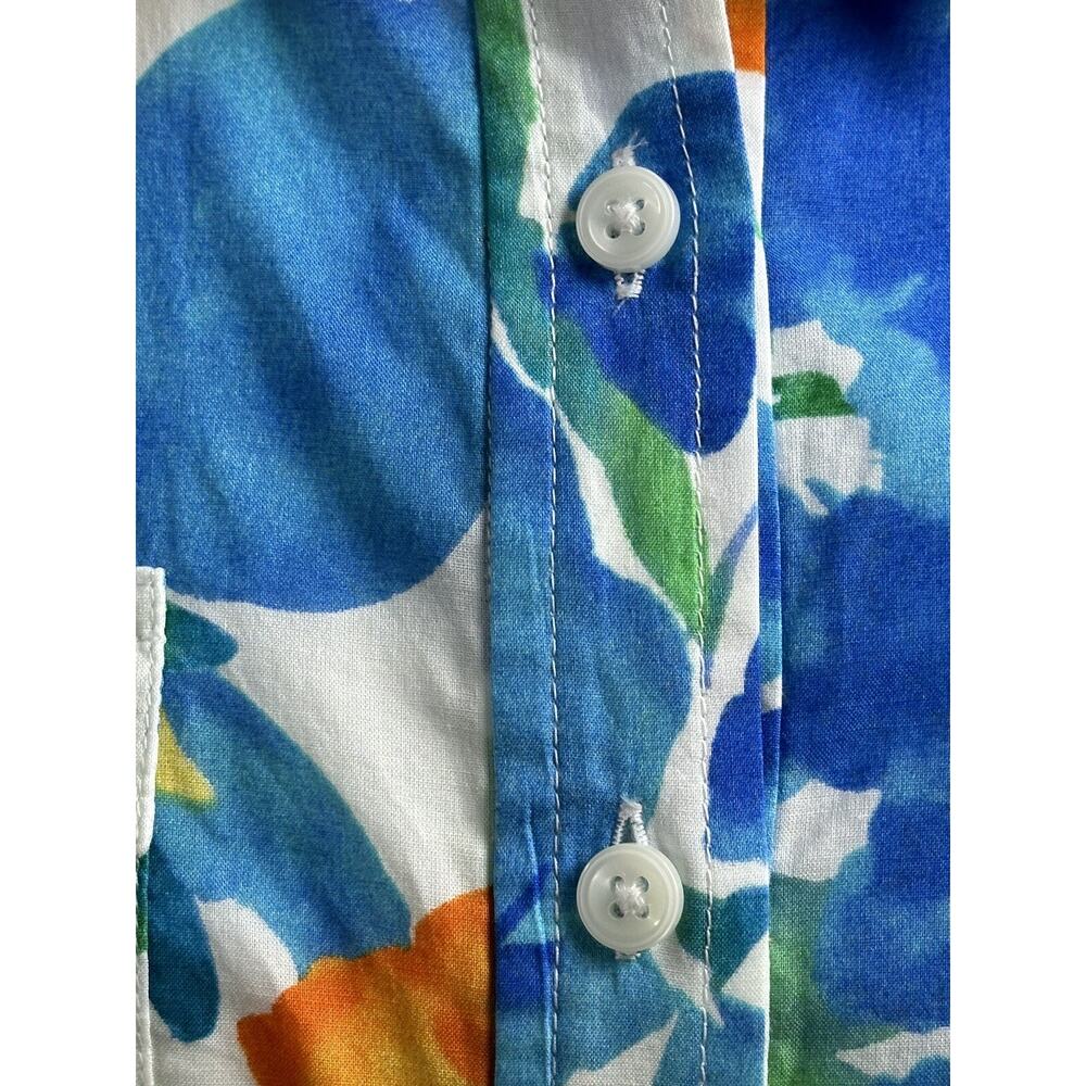 Jones‎ New York Sport Petite PL Sleeveless Floral Blouse Two Front Pockets - Picture 14 of 16